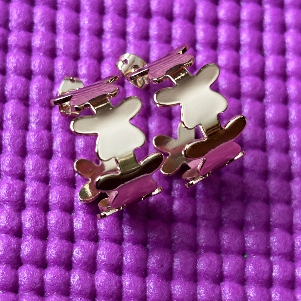 🦋 Butterfly Hoop Earrings 18k Gold Plated
